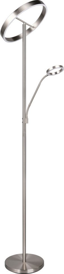 TRIO Leuchten LED Stehlampe WILLIS, Stehleuchte mit Lesearm, Touch Dimmer, CCT 2700-3200-4000K, Dimmfunktion, Lesearm, getrennt schaltbar, LED fest integriert,  – Bild 3 von 5