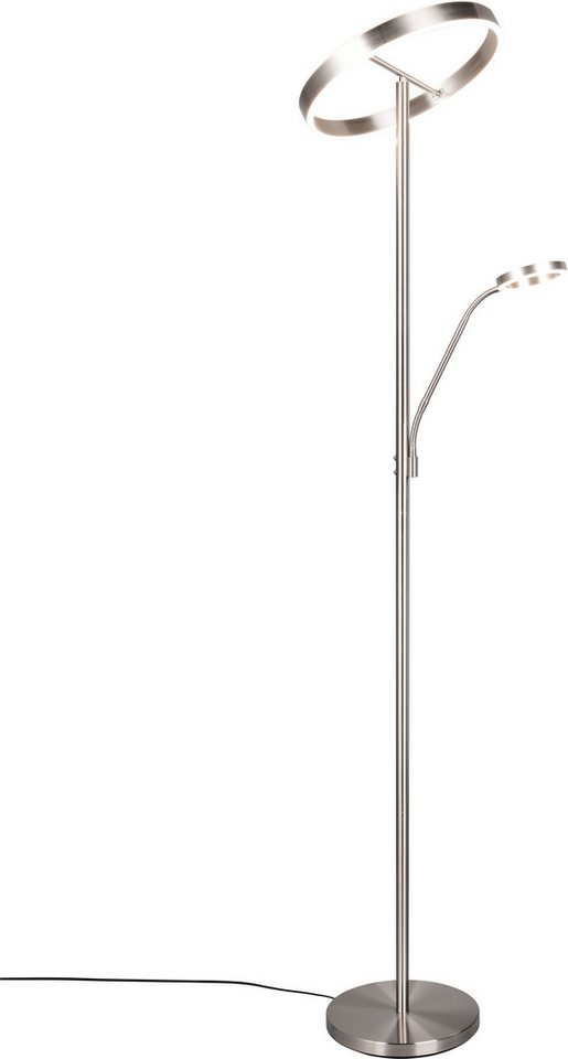 TRIO Leuchten LED Stehlampe WILLIS, Stehleuchte mit Lesearm, Touch Dimmer, CCT 2700-3200-4000K, Dimmfunktion, Lesearm, getrennt schaltbar, LED fest integriert,  – Bild 4 von 5