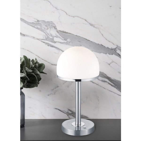 TRIO Leuchten LED Tischleuchte Berlin, Dimmfunktion, LED fest integriert, Warmweiß, Tischlampe mit 4 fach TOUCH-Dimmer in modernem Design