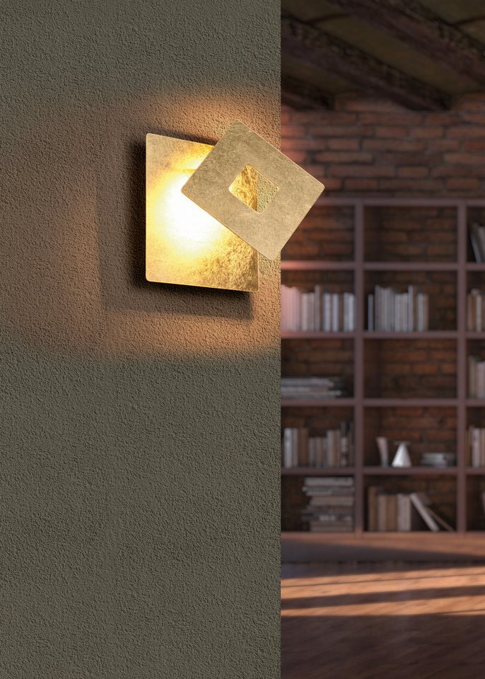 TRIO Leuchten LED Wandleuchte LEANO, LED Wandlampe indirektes Licht, 6W 3000K warmweiß 560 Lumen, LED fest integriert, Warmweiß, Design Wandleuchte, Cover drehb – Bild 2 von 5