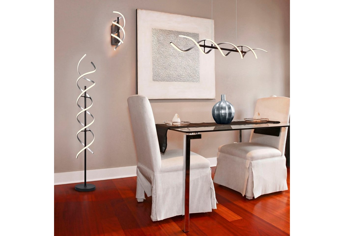 TRIO Leuchten LED Wandleuchte Sequence, Dimmfunktion, Farbwechsel, LED fest integriert, Farbwechsler, warmweiß - kaltweiß, dimmbar, Lichtfarbe einstellbar 2300- – Bild 2 von 5