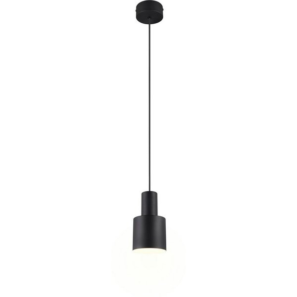 TRIO Leuchten Pendelleuchte AGUDO, Hängelampe 1-flammig, exkl 1xE27 max 10W, höhenverstellbar, Leuchtmittel wechselbar, warmweiß - kaltweiß, Hängelampe Ø 12cm, 