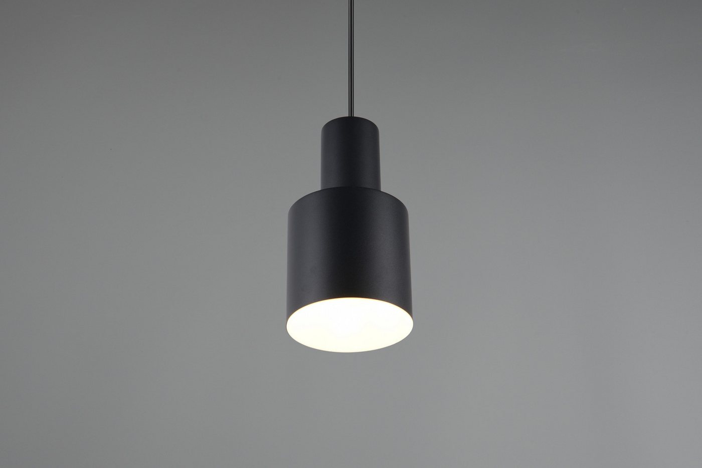 TRIO Leuchten Pendelleuchte AGUDO, Hängelampe 1-flammig, exkl 1xE27 max 10W, höhenverstellbar, Leuchtmittel wechselbar, warmweiß - kaltweiß, Hängelampe Ø 12cm,  – Bild 5 von 5