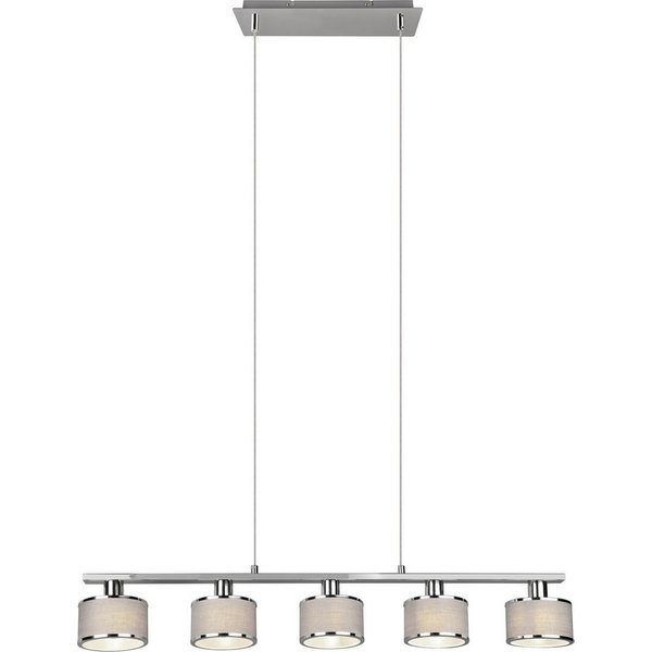 TRIO Leuchten Pendelleuchte KAPRUN, Hängelampe mit Stoffschirmen, exkl E14, max 28W, Leuchtmittel wechselbar, warmweiß - kaltweiß, Höhe einstellbar bis max 150 