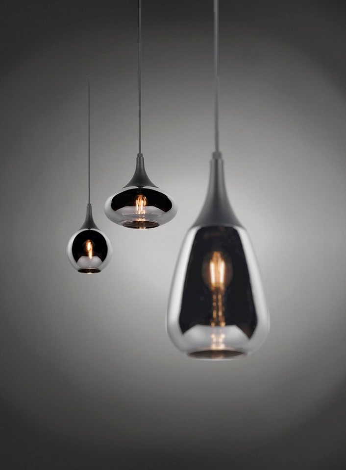 TRIO Leuchten Pendelleuchte Lumina, ohne Leuchtmittel, warmweiß - kaltweiß, Hängelampe 3-flammig Glasschirm, exkl 3xE14 max 40W höhenverstellbar – Bild 2 von 5