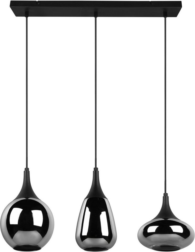 TRIO Leuchten Pendelleuchte Lumina, ohne Leuchtmittel, warmweiß - kaltweiß, Hängelampe 3-flammig Glasschirm, exkl 3xE14 max 40W höhenverstellbar – Bild 5 von 5