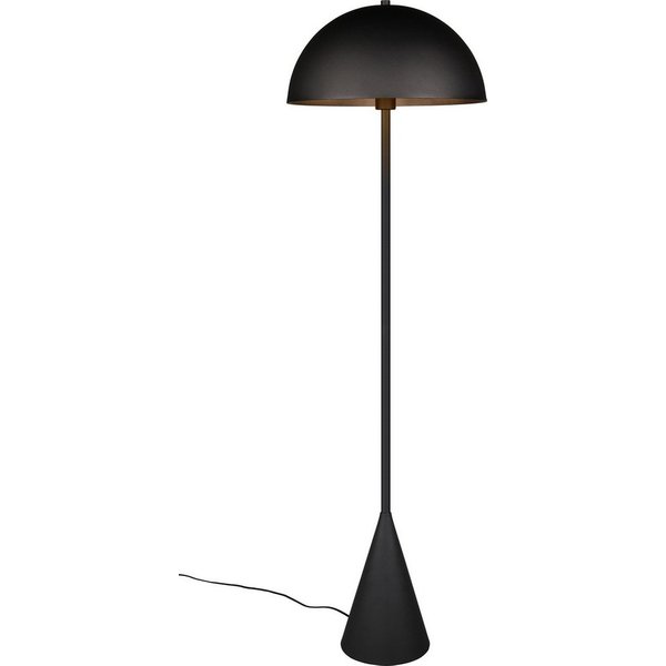 TRIO Leuchten Stehlampe ALFIE, Metall Stehlampe Höhe 130cm Ø 40cm exkl 1x E27 max 40W, Ein-/Ausschalter, Leuchtmittel wechselbar, warmweiß - kaltweiß, Fußschalt