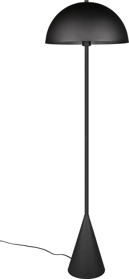 TRIO Leuchten Stehlampe ALFIE, Metall Stehlampe Höhe 130cm Ø 40cm exkl 1x E27 max 40W, Ein-/Ausschalter, Leuchtmittel wechselbar, warmweiß - kaltweiß, Fußschalt – Bild 3 von 5