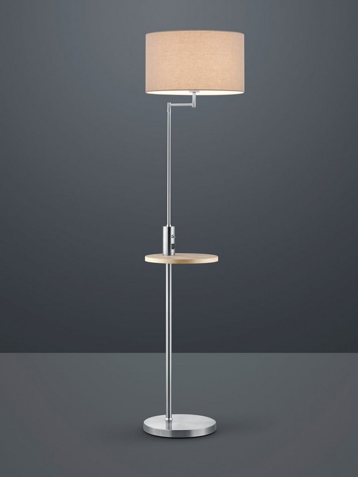 TRIO Leuchten Stehlampe Claas, USB-Anschluss mit Ladefunktion, ohne Leuchtmittel, schwenkbar, USB Anschluss mit Ladefunktion, Leuchtmittel tauschbar – Bild 3 von 5
