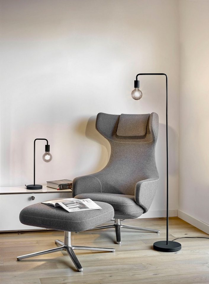 TRIO Leuchten Stehlampe Diallo, ohne Leuchtmittel, Stehleuchte mit Fußschalter, exkl Leuchtmittel E27, modernes Design – Bild 2 von 4