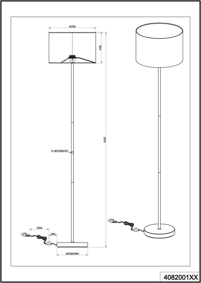TRIO Leuchten Stehlampe Hostel, ohne Leuchtmittel – Bild 3 von 5
