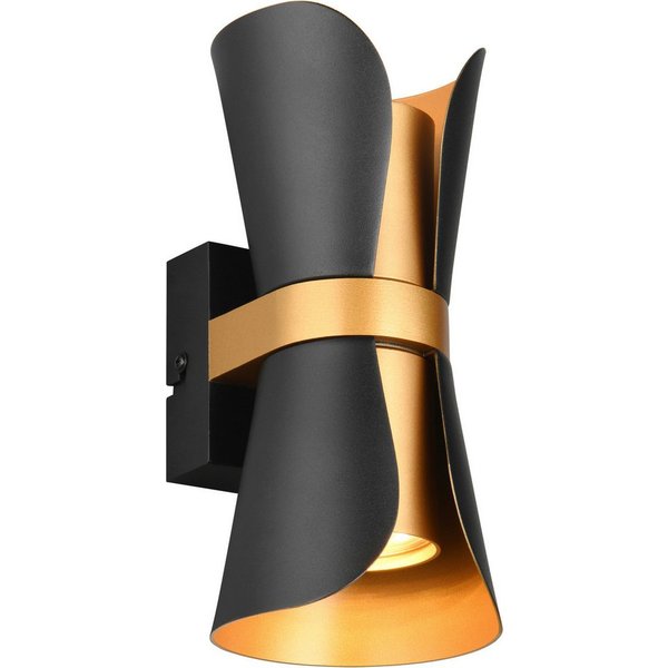 TRIO Leuchten Wandleuchte COAT, up-and-down Wandlampe exkl 2x GU10 max 10W, zweifarbig, Leuchtmittel wechselbar, warmweiß - kaltweiß, moderne Design Wandleuchte