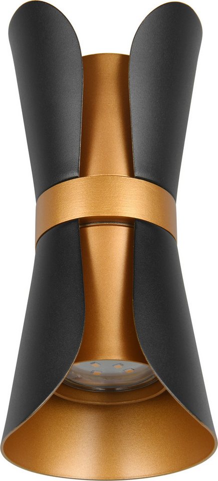 TRIO Leuchten Wandleuchte COAT, up-and-down Wandlampe exkl 2x GU10 max 10W, zweifarbig, Leuchtmittel wechselbar, warmweiß - kaltweiß, moderne Design Wandleuchte – Bild 4 von 5