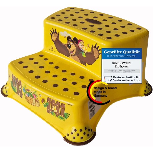 KiNDERWELT Tritthocker KiNDERWELT Premium zweistufiger Tritthocker für Kinder und Babys