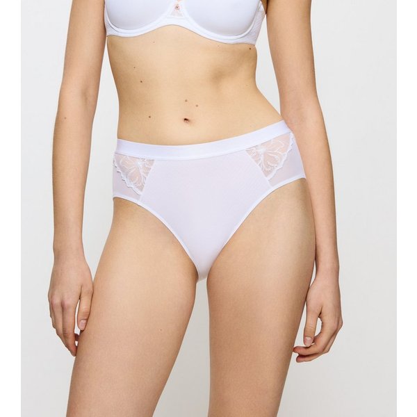 Triumph Maxislip Wild Azalea Florale Spitze, hochgeschnitten, Satin-Einfassung, elastisch