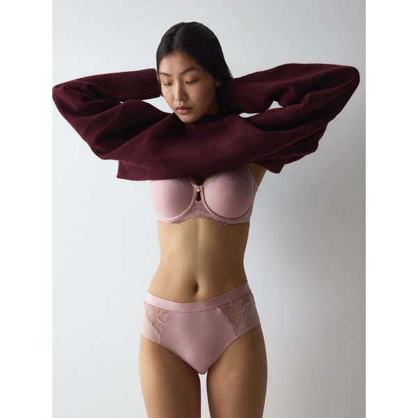 Triumph Maxislip Wild Azalea Florale Spitze, hochgeschnitten, Satin-Einfassung, elastisch