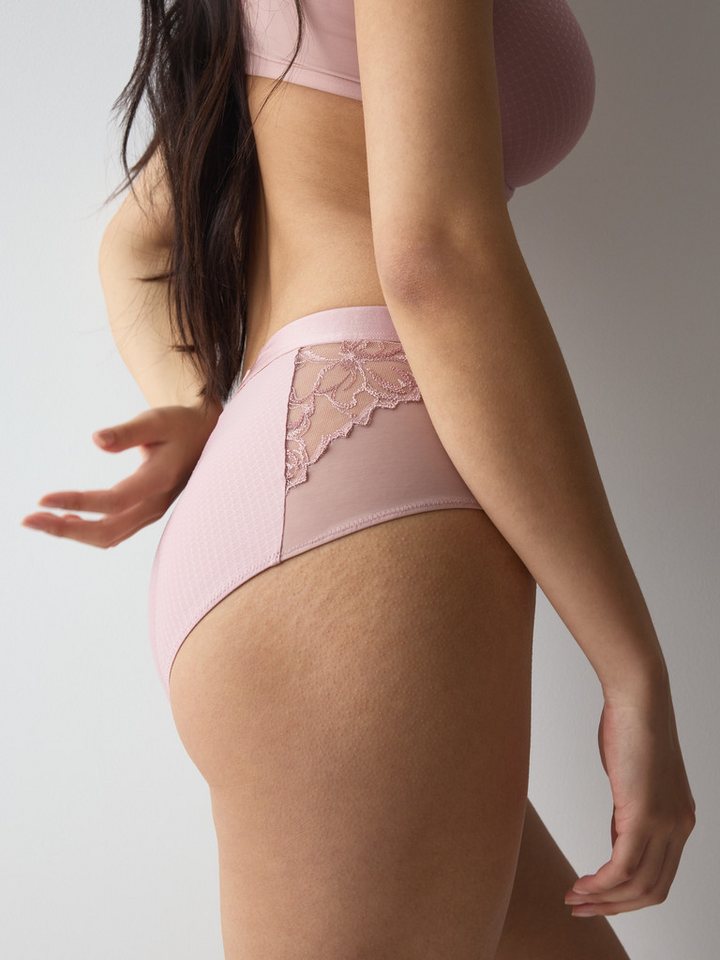 Triumph Maxislip Wild Azalea Florale Spitze, hochgeschnitten, Satin-Einfassung, elastisch – Bild 2 von 4