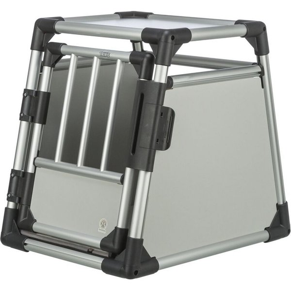 TRIXIE Tiertransportbox Transportbox, Aluminium - hellgrau/silber - 46 × 56 × 60 cm