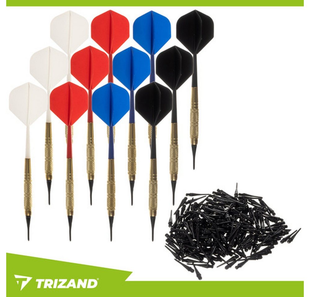 Trizand Dartpfeil Darts-Set Spitzen Flights, Mit 18 g Gewicht optimal ausbalanciert, sorgt für präzise Würfe – Bild 2 von 5