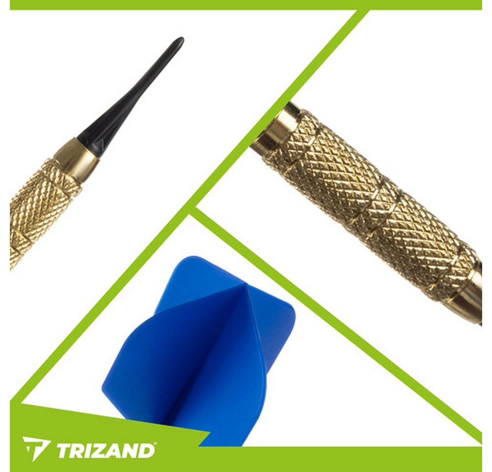 Trizand Dartpfeil Darts-Set Spitzen Flights, Mit 18 g Gewicht optimal ausbalanciert, sorgt für präzise Würfe – Bild 3 von 5