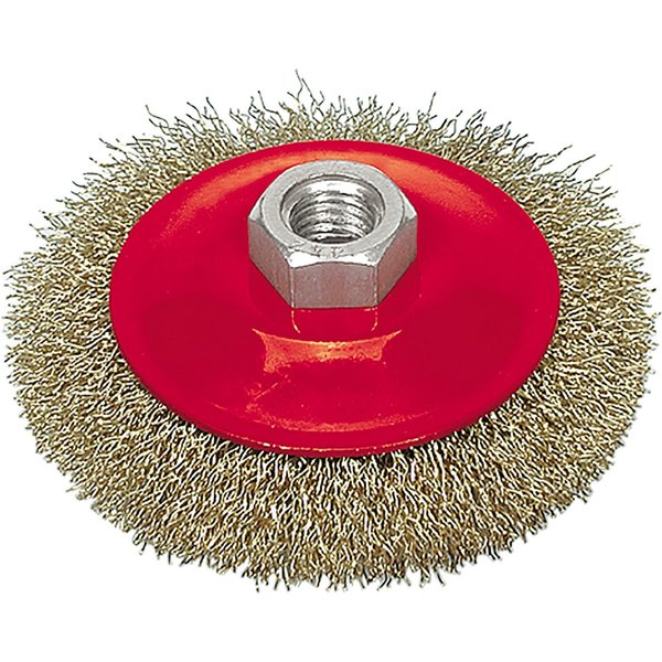 TRIZERATOP Drahtbürste Topfbürste 115 mm, gewellter Draht, für Elektrowerkzeuge, (Topfbürste 115 mm, gewellter Draht)