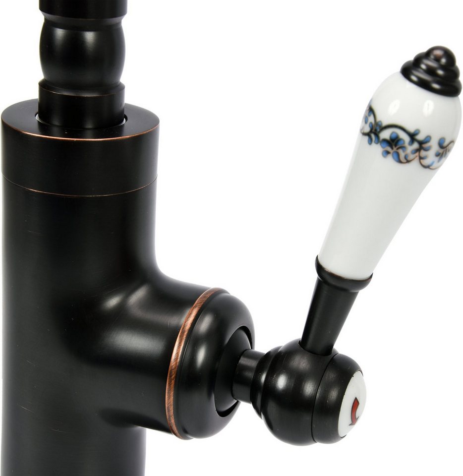 TRIZERATOP Küchenarmatur Küchenarmatur RETRO BLACK, Vintage, Wasserhahn, Spültischarmatur (Küchenarmatur RETRO BLACK, Vintage, Wasserhahn, Spültischarmatur, Küc – Bild 3 von 3