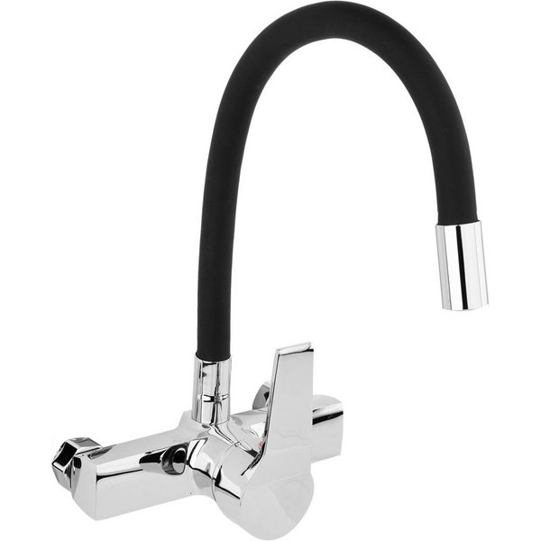 TRIZERATOP Küchenarmatur Küchenarmatur Wandarmatur flexible schwarz Wasserhahn Spültischarmatur (Küchenarmatur Wandarmatur flexible schwarz Wasserhahn Spültisch