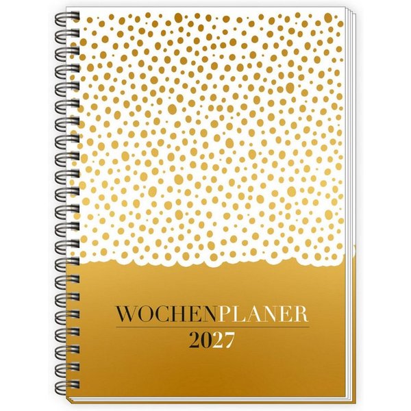 Trötsch Verlag Buchkalender TRÖTSCH - Wochenplaner A5 mit Wire-O Gold 2027