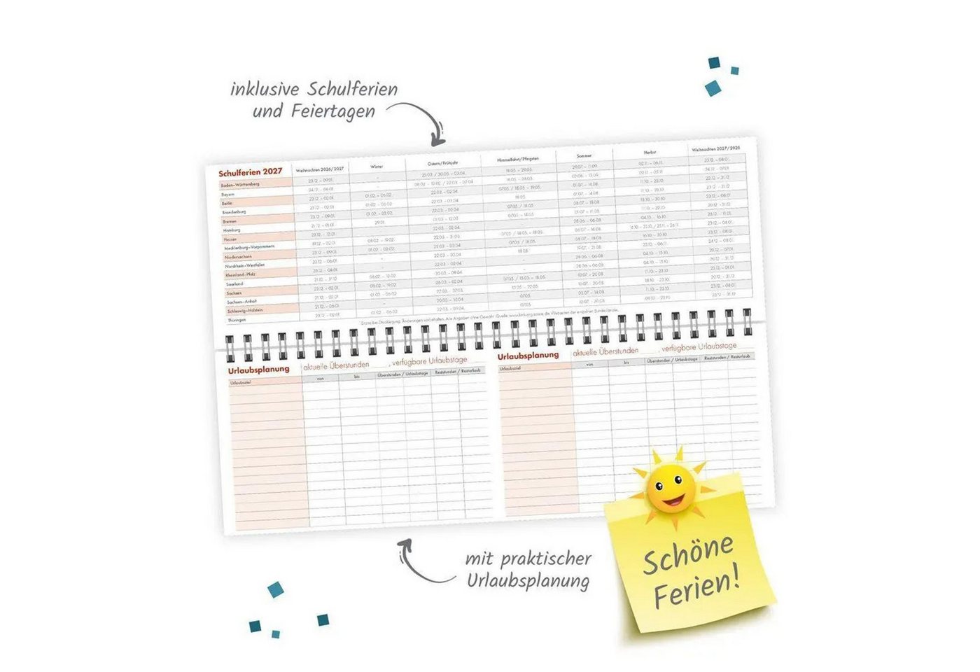 Trötsch Verlag Querkalender TRÖTSCH - Schreibtischquerkalender 2 (eine Woche 2 Seiten) 2027 – Bild 3 von 4