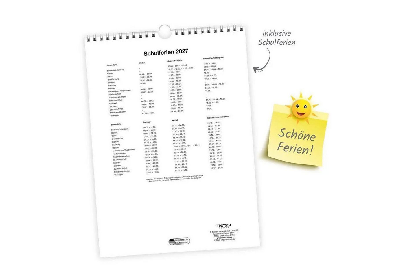 Trötsch Verlag Wandkalender TRÖTSCH - Classickalender Liebste Katzen 2027 – Bild 2 von 5