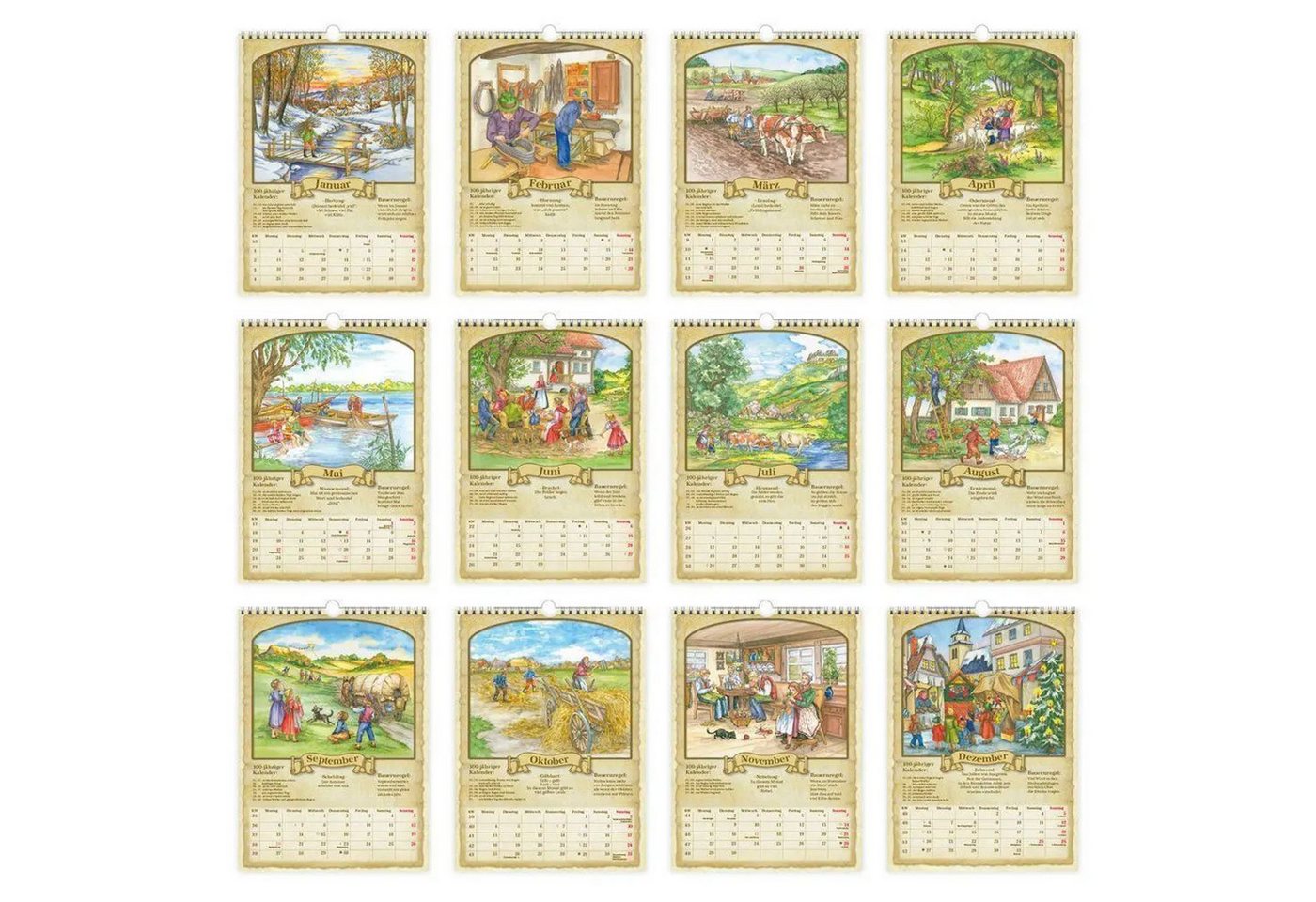 Trötsch Verlag Wandkalender TRÖTSCH - Classickalender Der 100-jährige Kalender 2027 – Bild 5 von 5