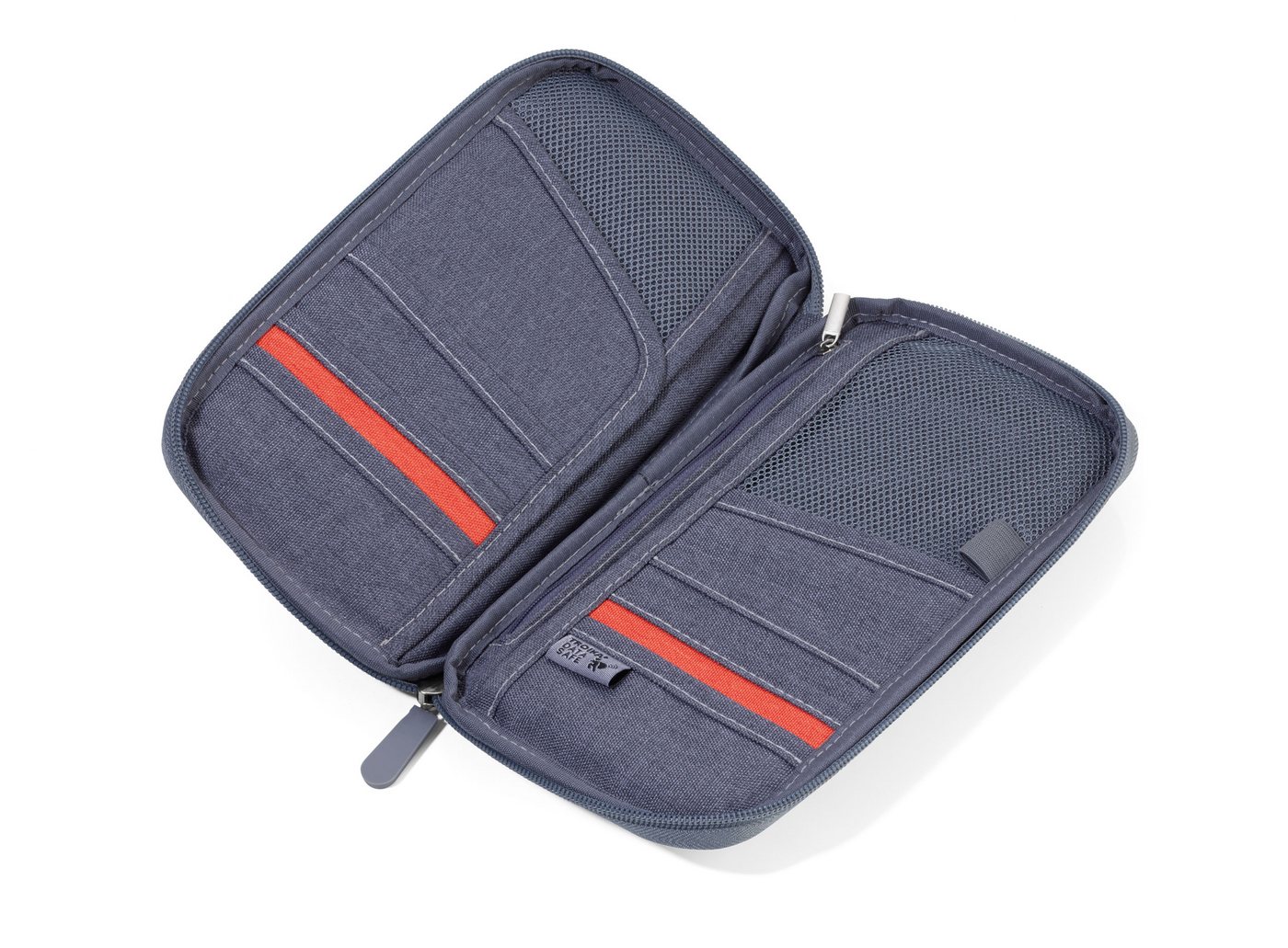 TROIKA Dokumententasche SAFE FLIGHT – Etui mit RFID-Schutz vor Datendiebstahl, 12 Fächer (1-tlg., 24,3 x 13,3 x 2,2 cm), für Reisepass, Tickets & Ausweise – Rei – Bild 2 von 5