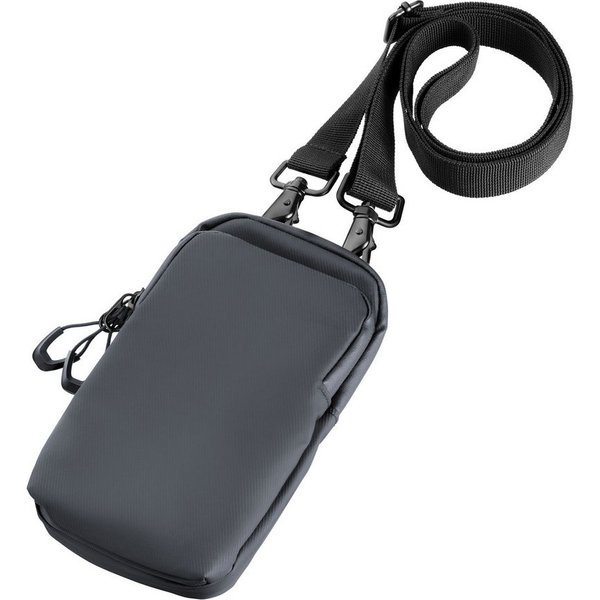 TROIKA Handytasche zum umhängen BLUE CYCLE SMARTBAG, 2 Fächer, verstellbarer Gurt, Textil-Hauptmaterial aus 100 % rPET, Kartenfach, Metallkarabiner