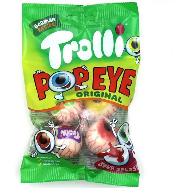 TROLLI Süßigkeit, 1 x 75 g, Pop Eye Original Sour Splash