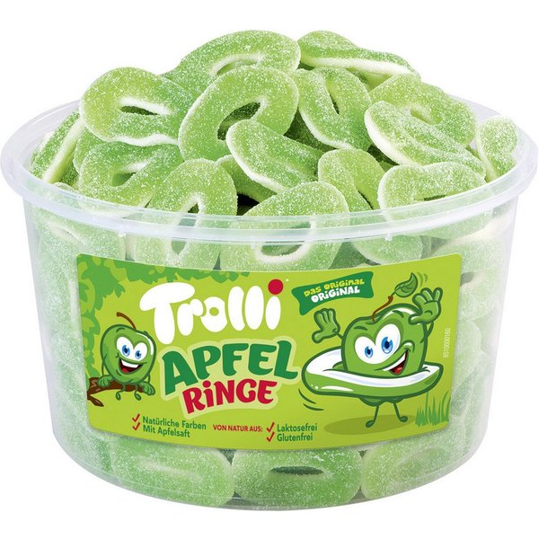 TROLLI Süßigkeit, Trolli Saure Apfelringe 1200g