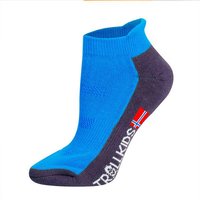 TROLLKIDS Kids Hiking Low Cut Socks II, Größe 34 in Blau
