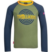 TROLLKIDS Kids Preikestolen Longsleeve, Größe 98 in Grün