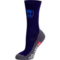TROLLKIDS Kids Trekking Mid Cut Socks II, Größe 26 in Blau