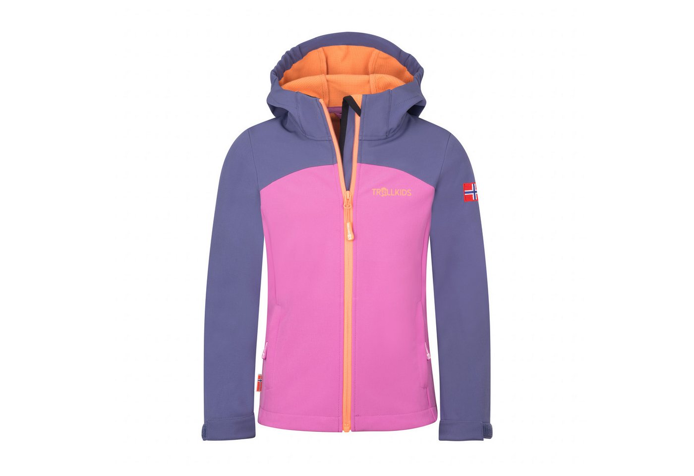 TROLLKIDS Softshelljacke Girls Kristiansand Jacket XT wasserabweisend, mit zwei Hüfttaschen mit Reißverschluss – Bild 2 von 4
