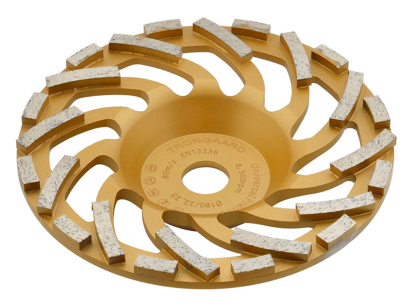 Trongaard Winkelschleifer / Betonschleifer / Estrichfräse / Estrichschleifer 2.200W / 180mm, max. 6500 U/min, (Komplett-Set) – Bild 3 von 5