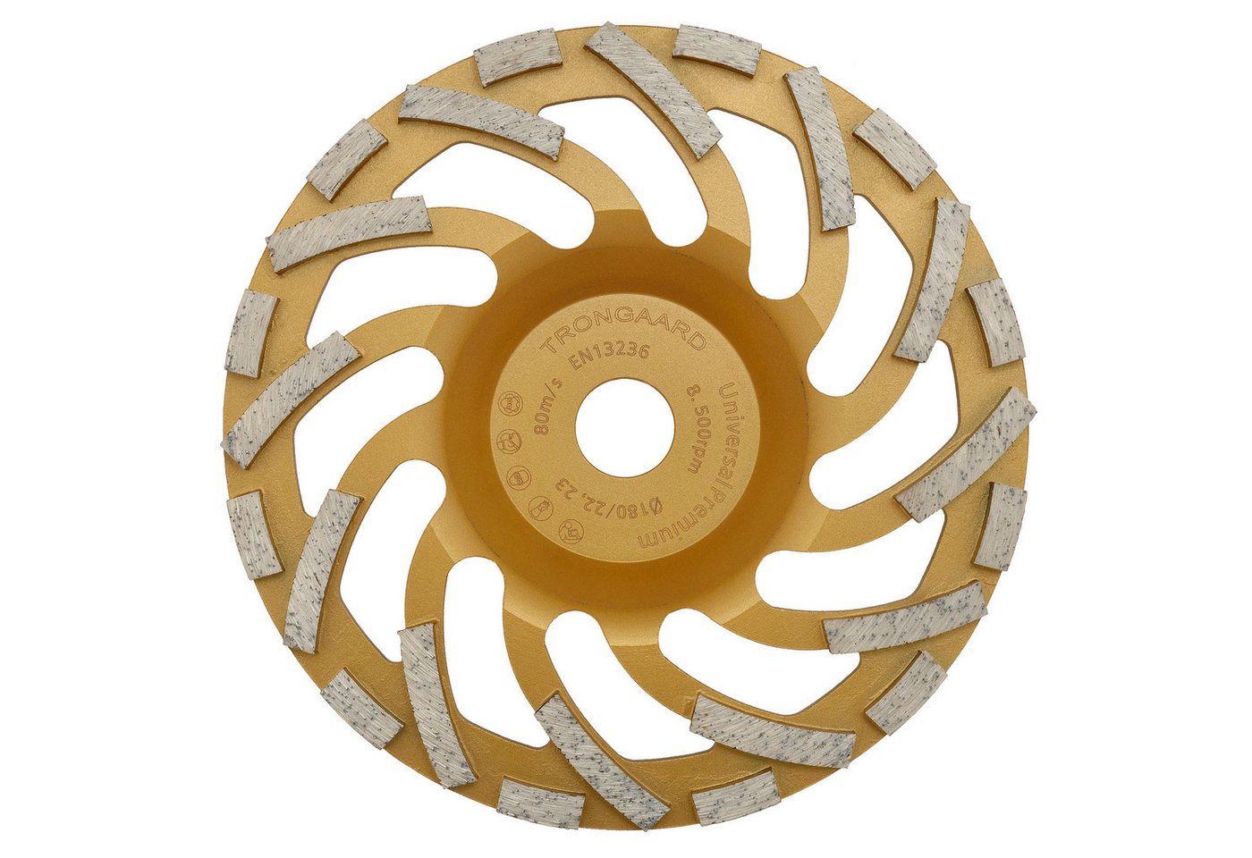 Trongaard Winkelschleifer / Betonschleifer / Estrichfräse / Estrichschleifer 2.200W / 180mm, max. 6500 U/min, (Komplett-Set) – Bild 5 von 5