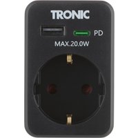 TRONIC® USB-Steckdosen-Adapter (Schwarz)