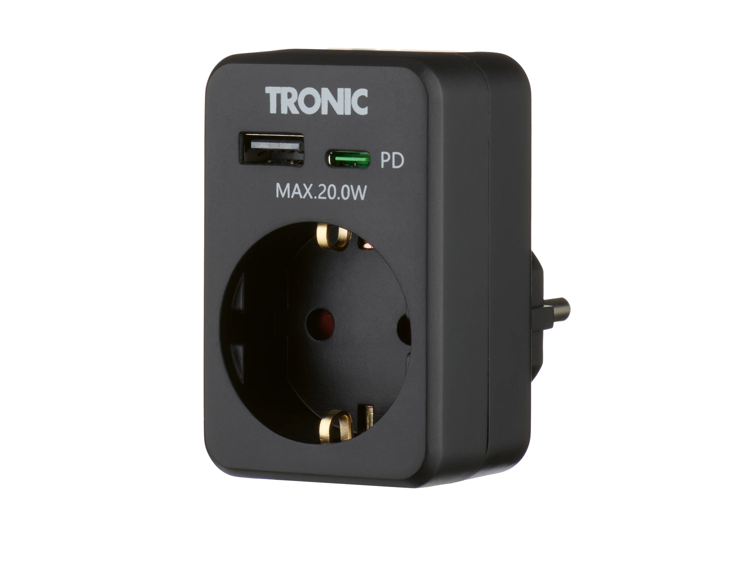 TRONIC® USB-Steckdosen-Adapter (Schwarz) – Bild 3 von 4