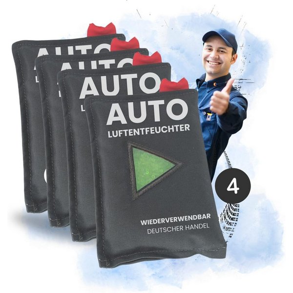 TronicXL Auto-Entfeuchter 4 Auto Luftentfeuchter Zubehör für PKW Wohnmobil Wohnwagen Entfeuchter, für PKW, LKW, Auto, Cockpit, Camping, zelt, wiederverwendbar