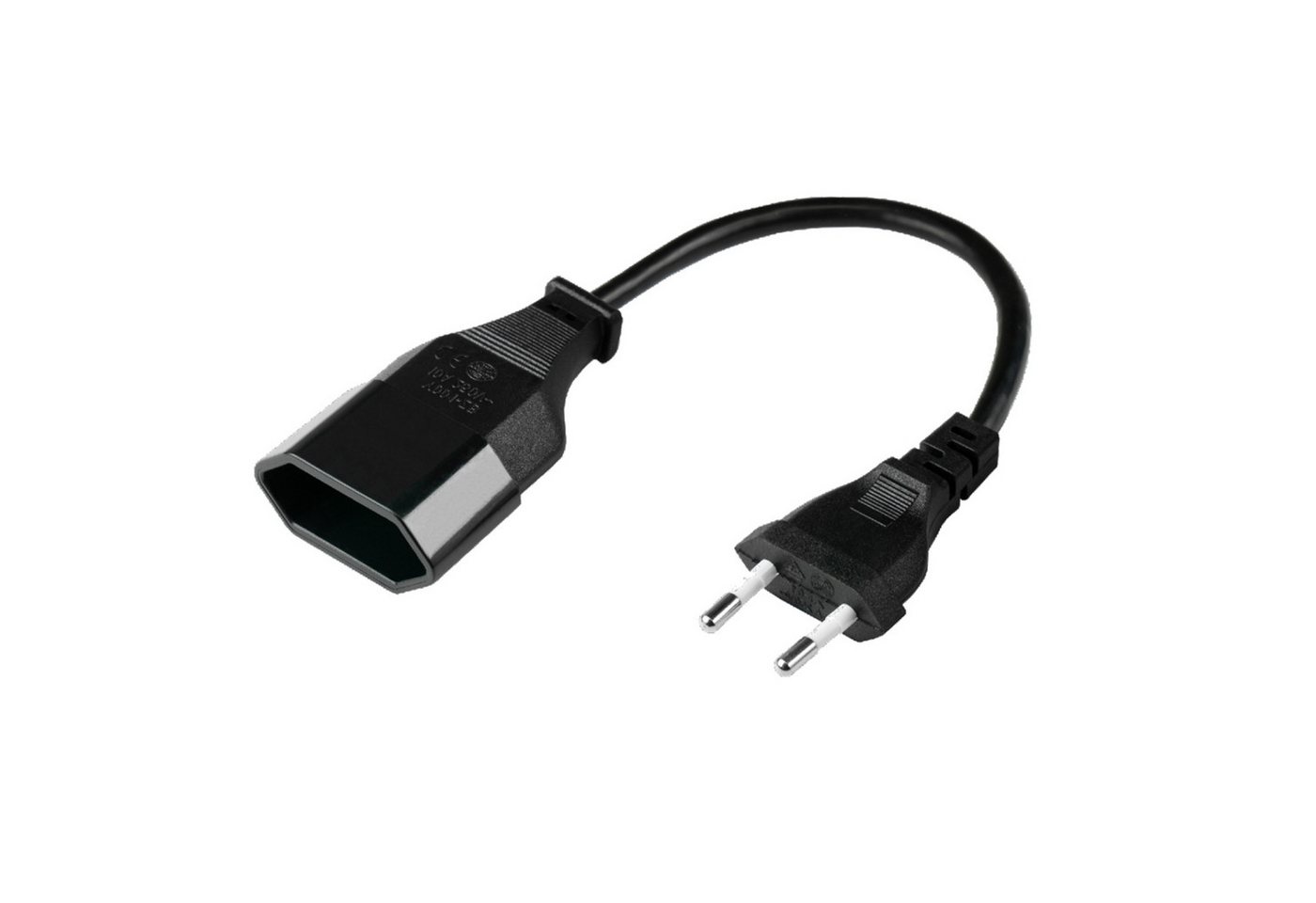 TronicXL Kurzes 0,2m Euro Verlängerungskabel Verlängerung Stromkabel 20cm kurz Verlängerungskabel, (20 cm) – Bild 5 von 5