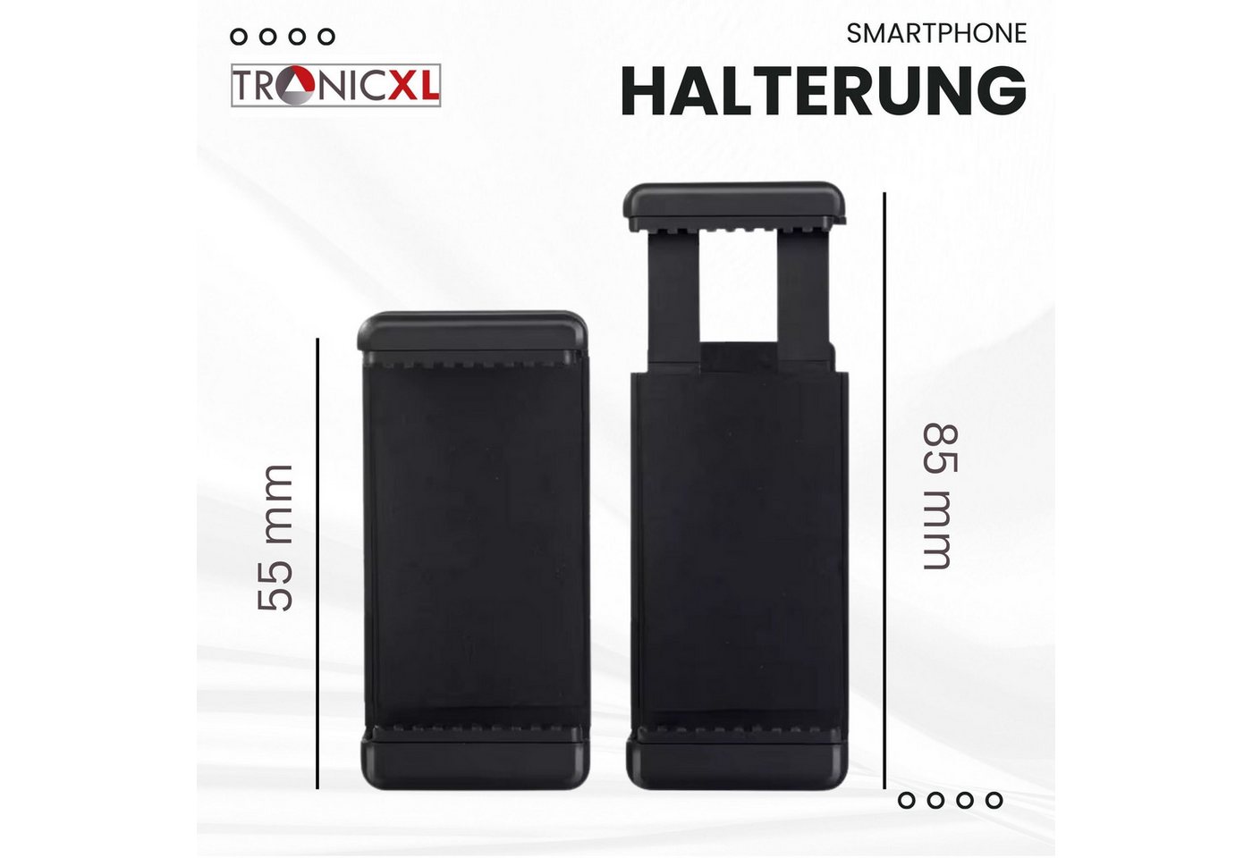 TronicXL Universal Handy Halterung Stativ Adapter Aufsatz für Smartphone iPhone Kamerastativ – Bild 4 von 5
