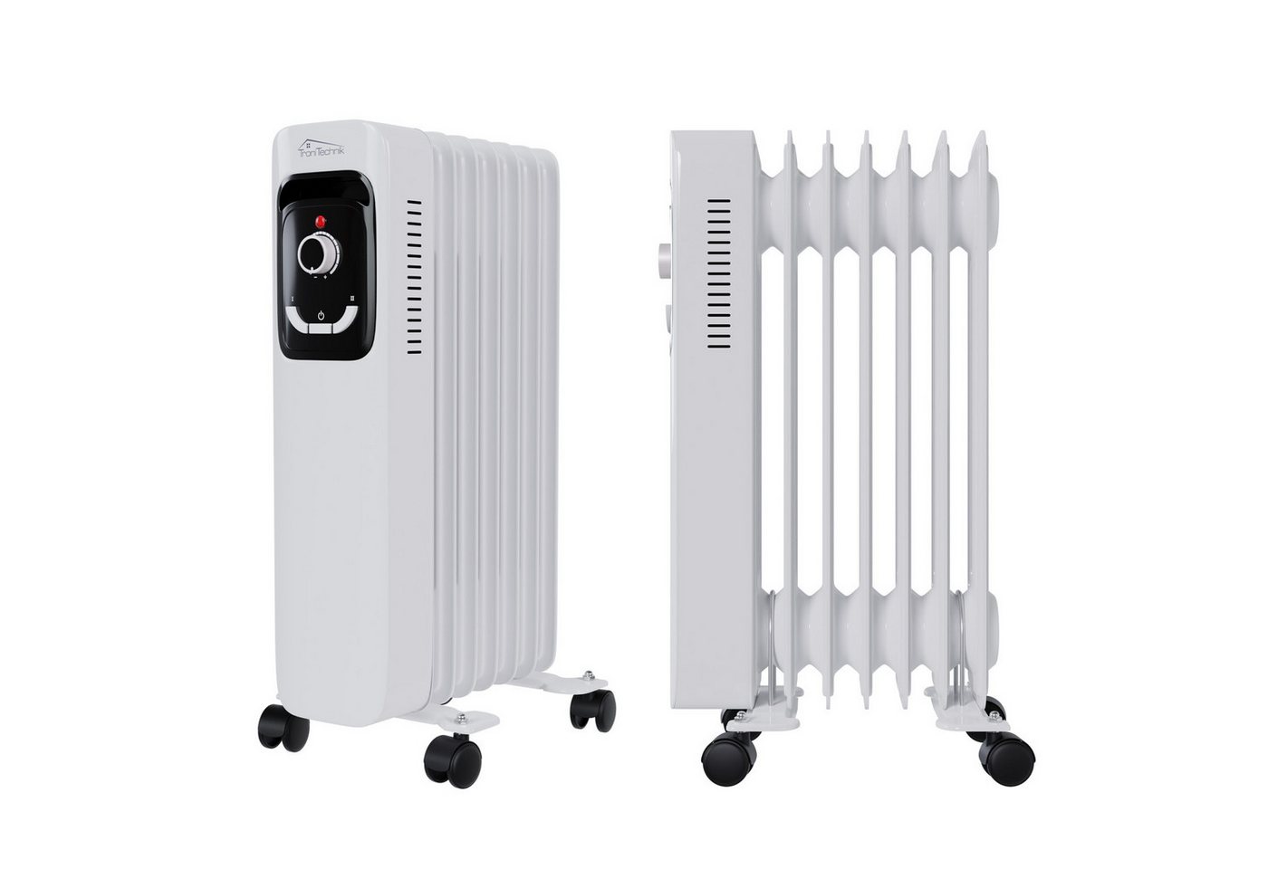TroniTechnik Eckdusche Ölradiator in weiß, mobile Elektroheizung 7 Rippen, 1500Watt, energiesparend, Elektroheizung, 1500 Watt, 3 Stufen – Bild 2 von 5