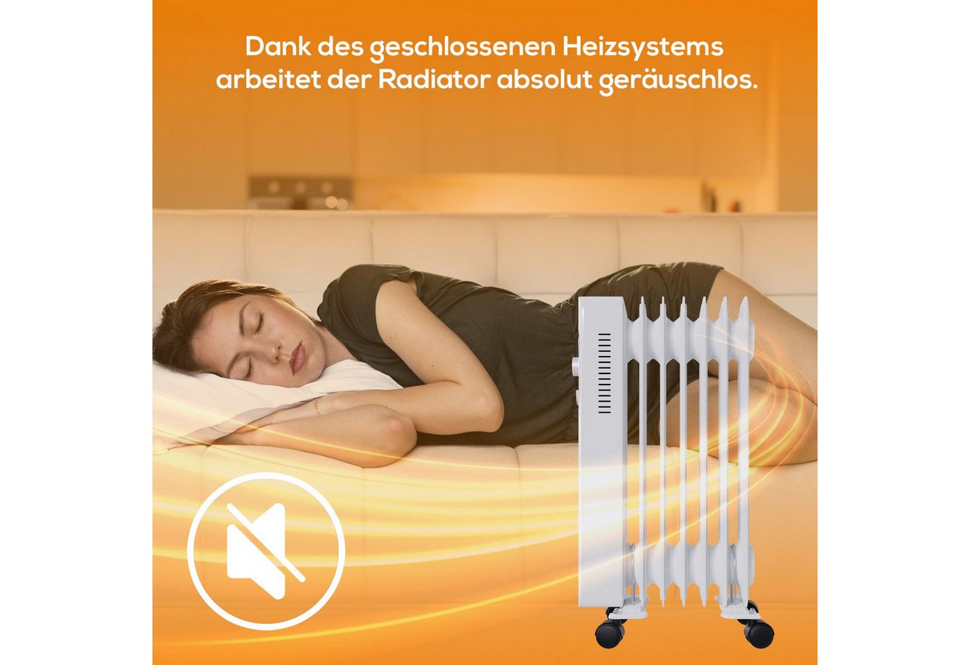 TroniTechnik Eckdusche Ölradiator in weiß, mobile Elektroheizung 7 Rippen, 1500Watt, energiesparend, Elektroheizung, 1500 Watt, 3 Stufen – Bild 4 von 5