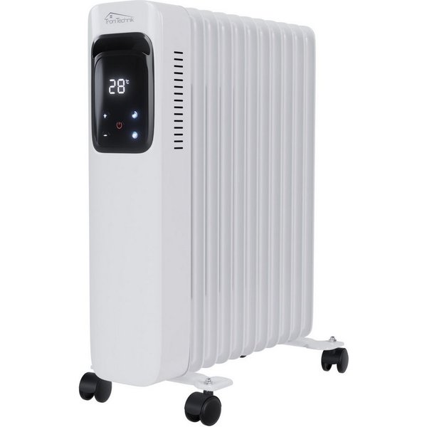 TroniTechnik Ölradiator Ölradiator in weiß, mobile Elektroheizung 11 Rippen, 2500Watt, energiesparend, Elektroheizung, 2500 Watt, 3 Stufen