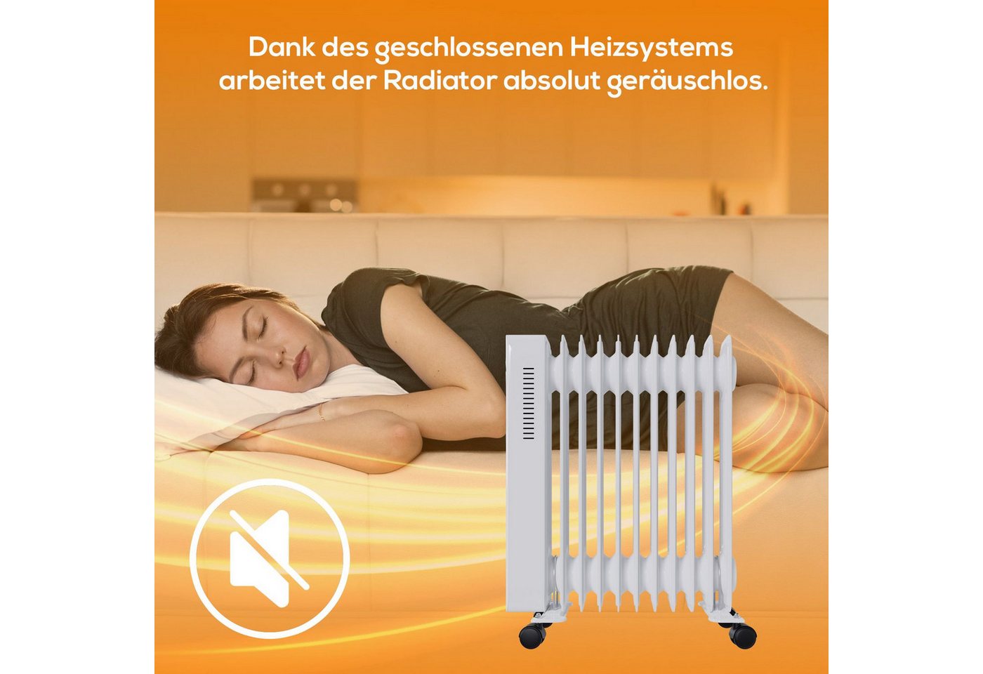 TroniTechnik Ölradiator Ölradiator in weiß, mobile Elektroheizung 11 Rippen, 2500Watt, energiesparend, Elektroheizung, 2500 Watt, 3 Stufen – Bild 5 von 5